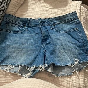 Ripped washed frayed Jean Shorts